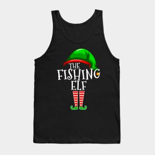 Fishing Elf Family Matching Group Christmas Dad Pops Tank Top